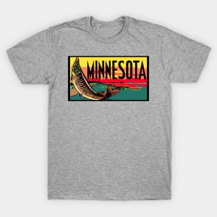 Vintage Style Minnesota Fish Design T-Shirt